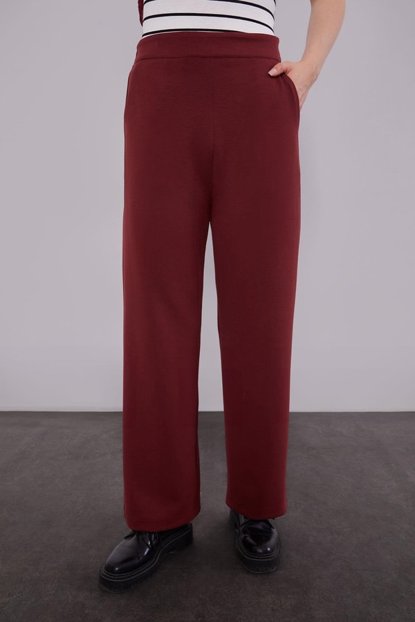 LevidorBordo Kruvaze Kürk Yakalı İkili Takım