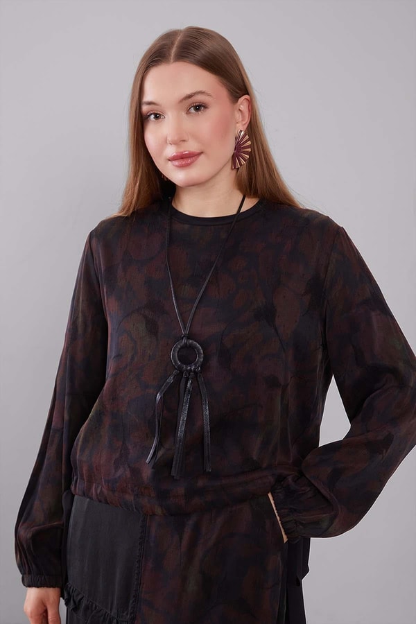 LevidorBordo Mini Fırfır Detaylı Cupra Etek Takım