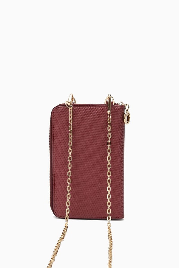 LevidorBordo Ön Cepli Zincirli Cüzdan