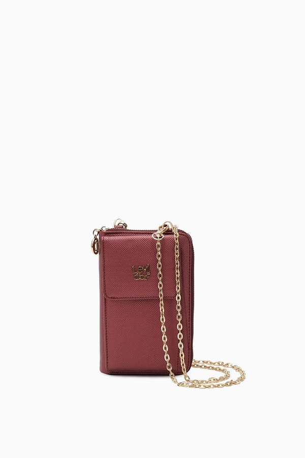 LevidorBordo Ön Cepli Zincirli Cüzdan