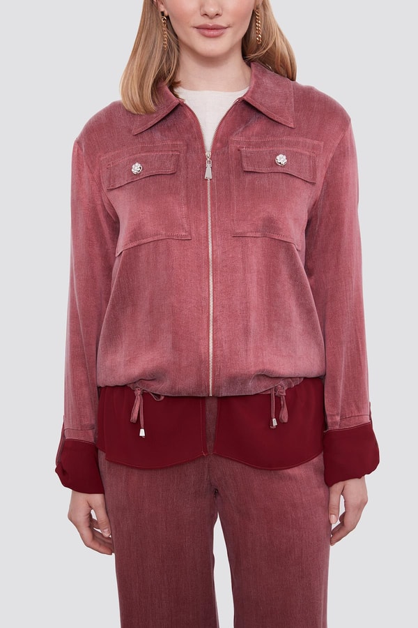 LevidorBordo Tül Manşet Detaylı Cupra İkili Takım