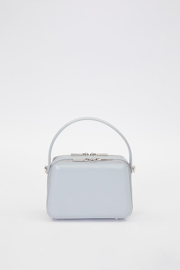 LevidorBuz Mavisi Kare Bombe Görünümlü Omuz Çantası