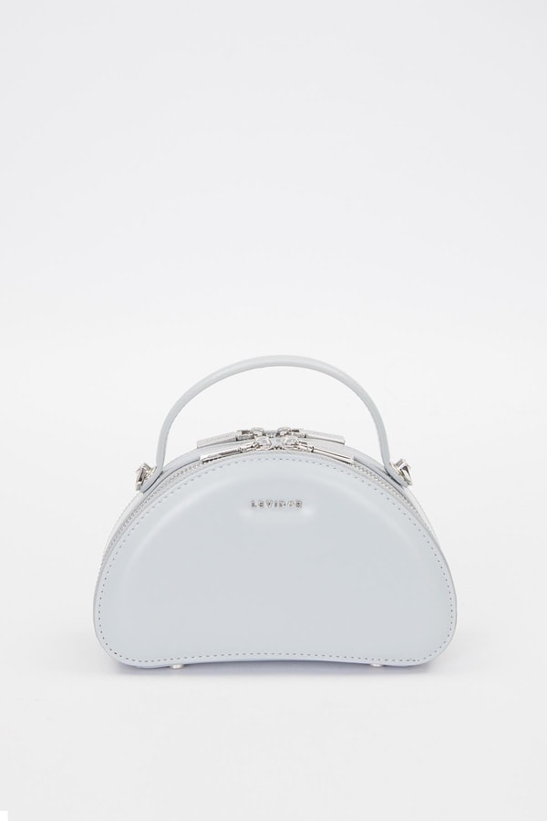 LevidorBuz Mavisi Yarım Ay Model Omuz Çantası