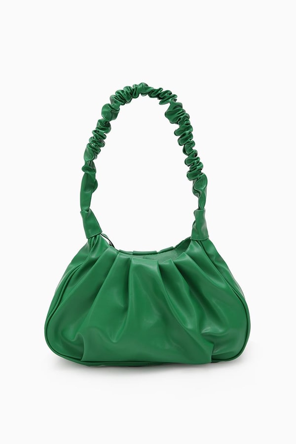 LevidorÇağla Yeşili Büzgü Askılı Omuz Çantası