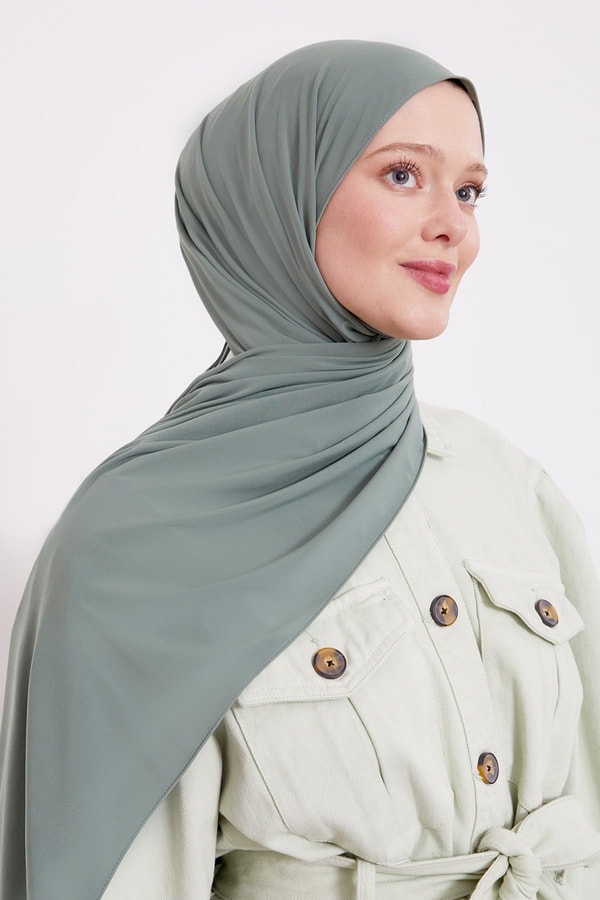 LevidorÇağla Yeşili Düz Sandy Şal