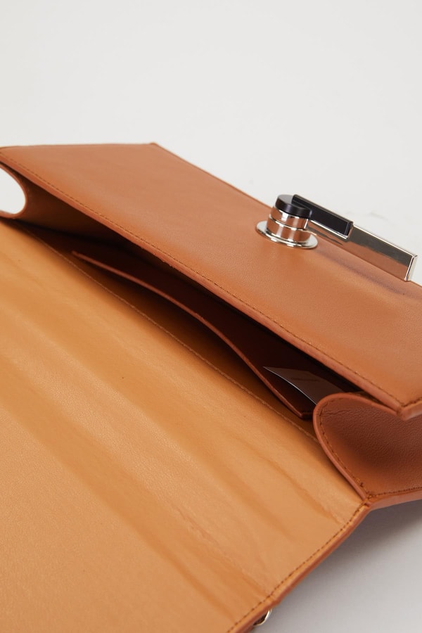 LevidorCamel Çevirmeli Kilitli Omuz Çantası