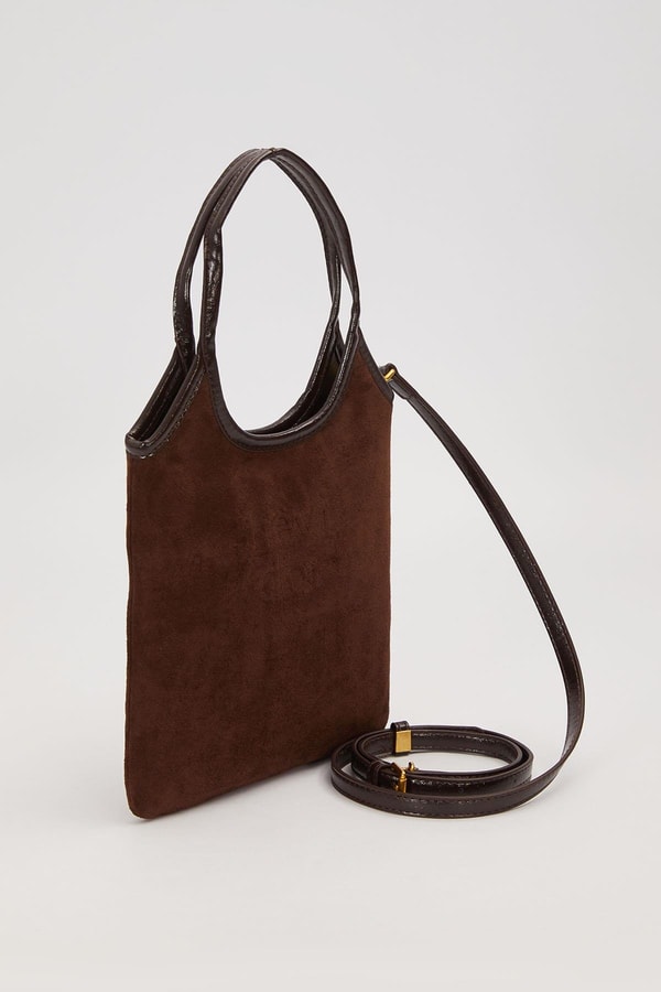 LevidorCamel Deri Askı Detaylı El Çantası