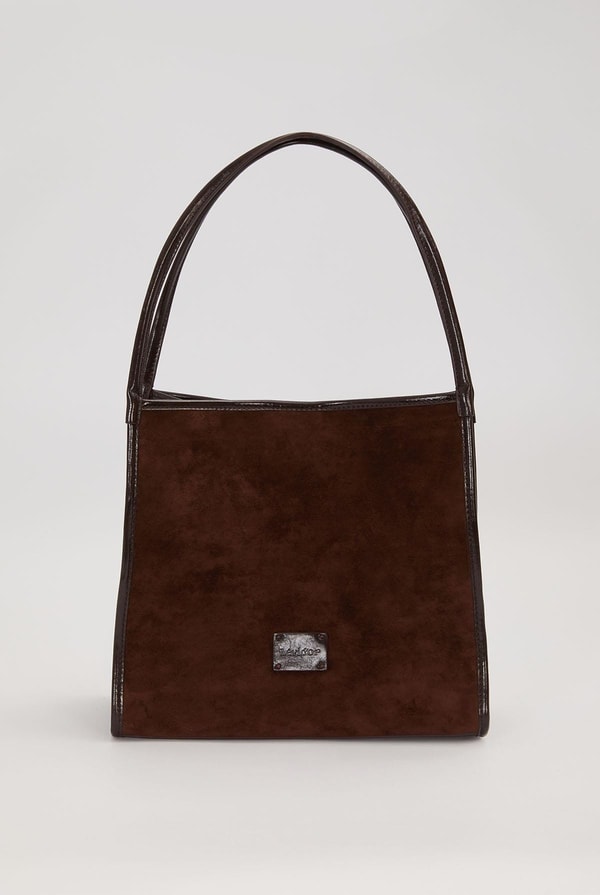 LevidorCamel Dikdörtgen Form Geniş Omuz Çantası