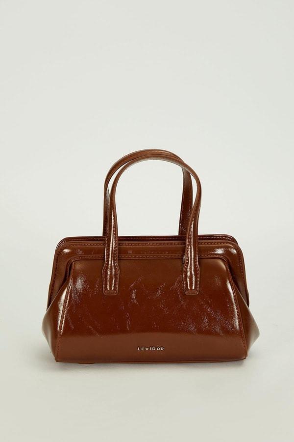 LevidorCamel Fermuar Kapama Detaylı El Çantası
