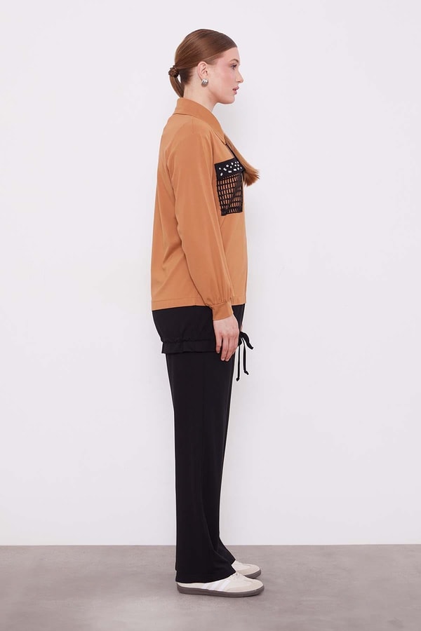 LevidorCamel File Cep Detaylı İkili Takım