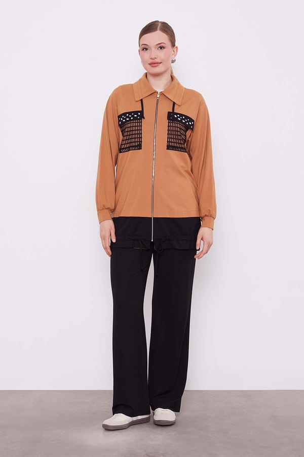 LevidorCamel File Cep Detaylı İkili Takım