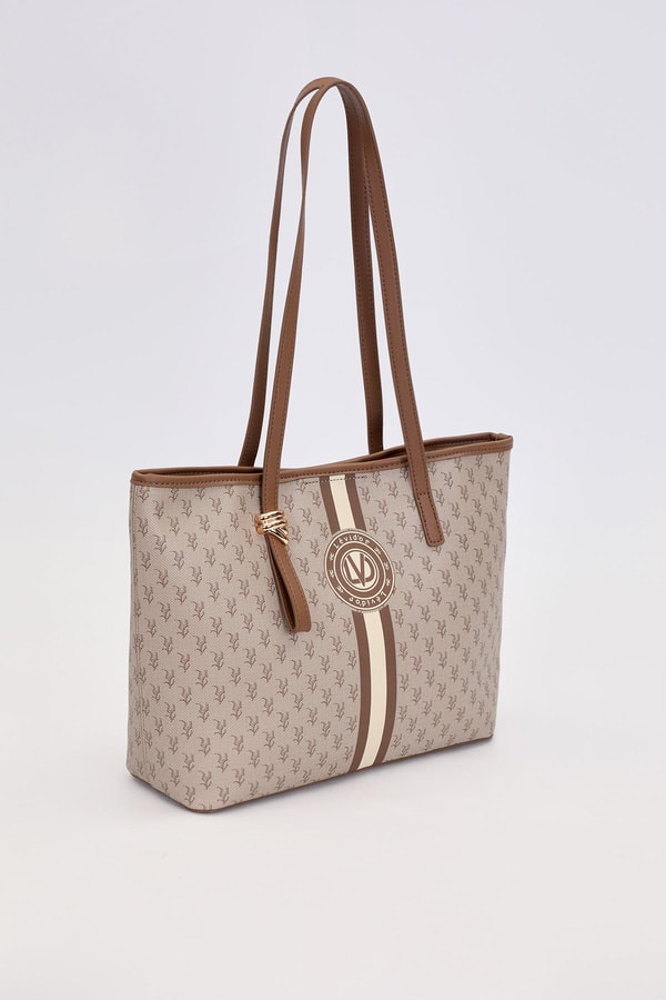 LevidorCamel Gold Akseusar Detaylı Omuz Çantası