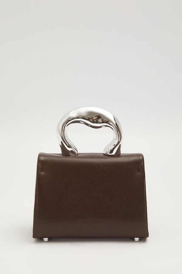 LevidorCamel Metal Aksesuar Tokalı El Çantası