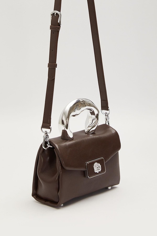 LevidorCamel Metal Aksesuar Tokalı El Çantası