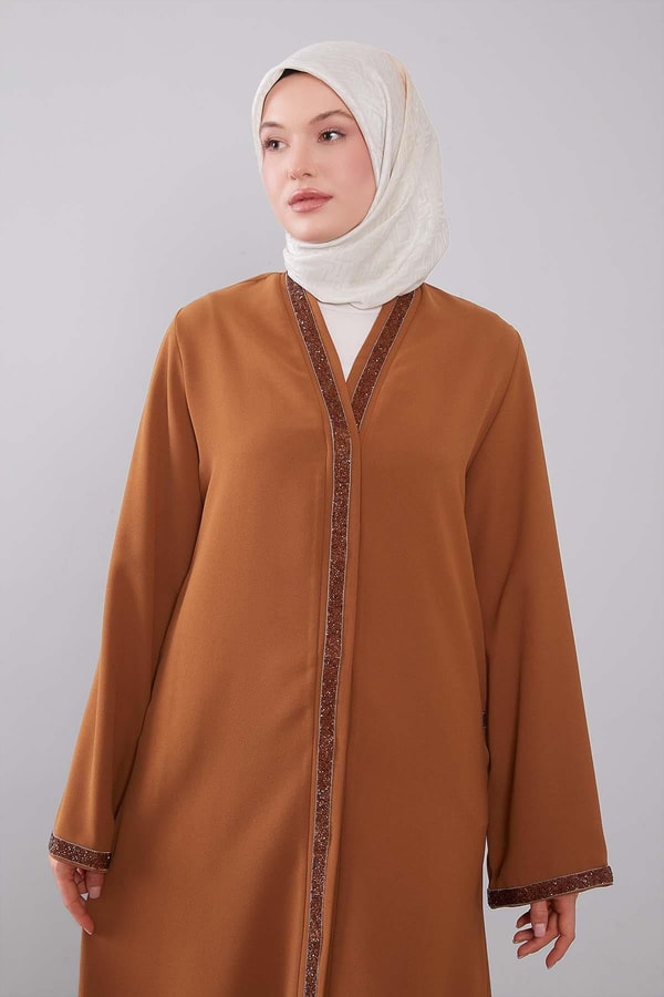 LevidorCamel Önü Taşlı Ferace