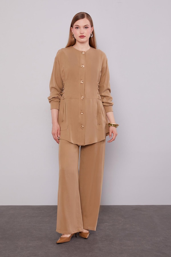 LevidorCamel Yan Örgü Model İkili Takım