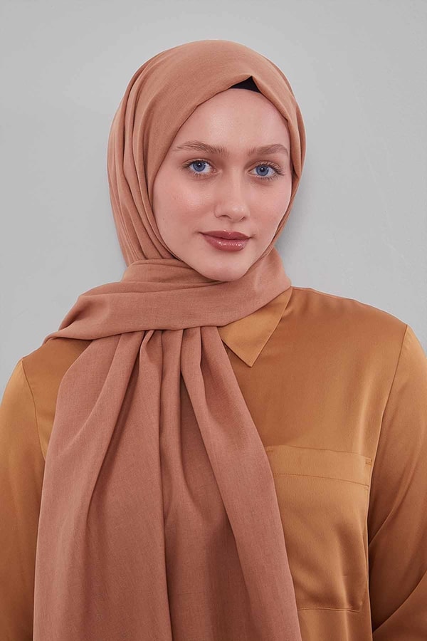 LevidorCappuccino Düz Tensel Şal
