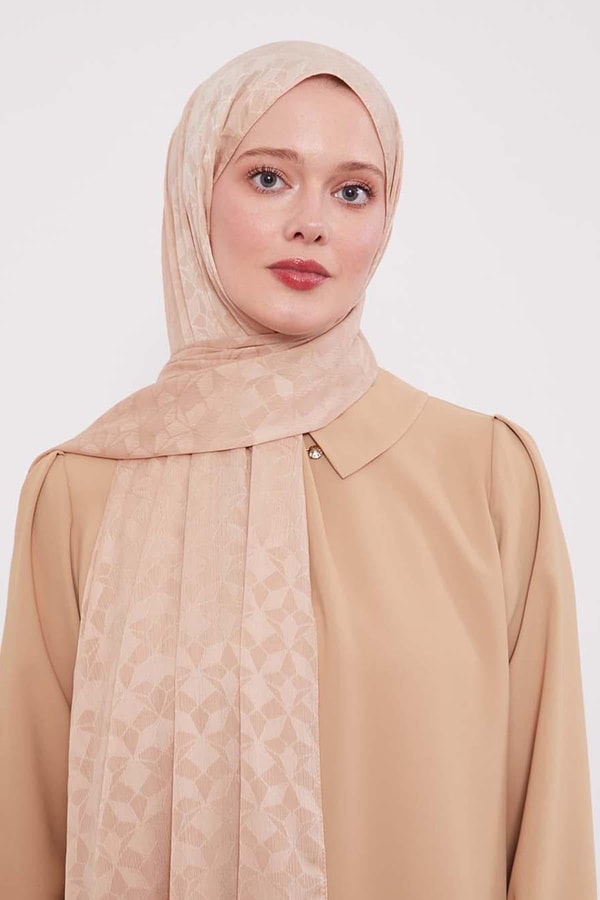 LevidorCappuccino Kristal Desen Jakar Capri Şal