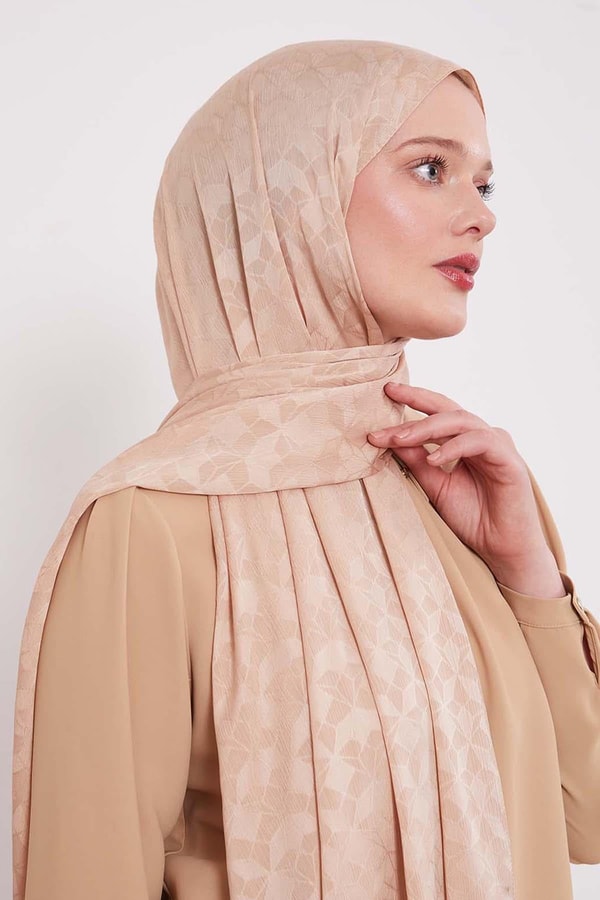 LevidorCappuccino Kristal Desen Jakar Capri Şal