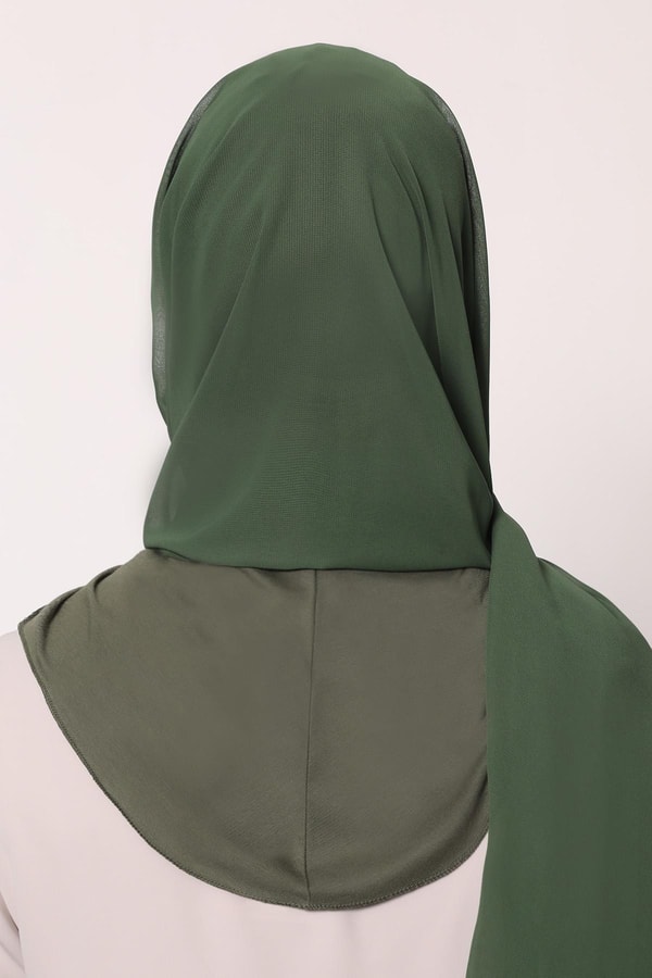 LevidorÇimen Yeşili Büyük Hijap Şifon Şal