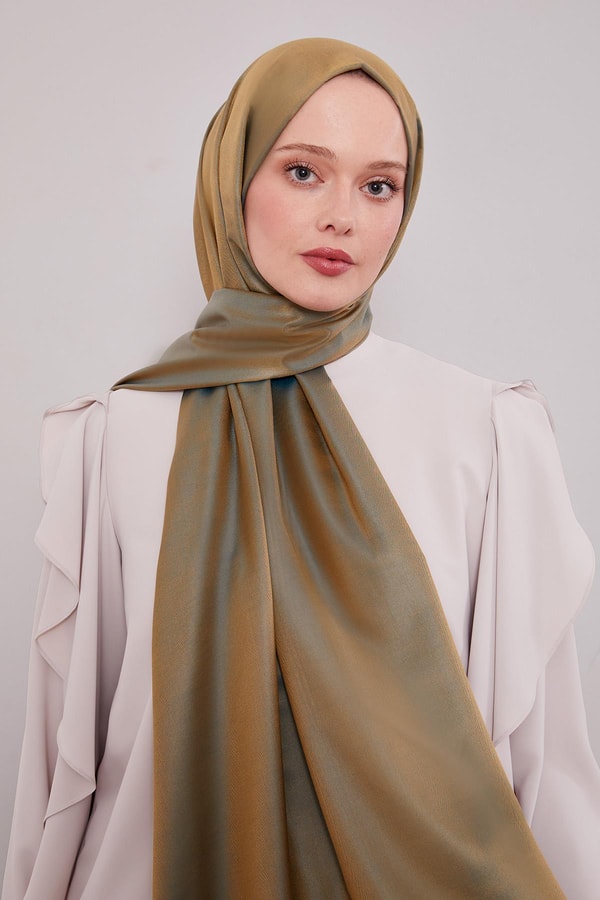 LevidorÇimen Yeşili İpek Şal