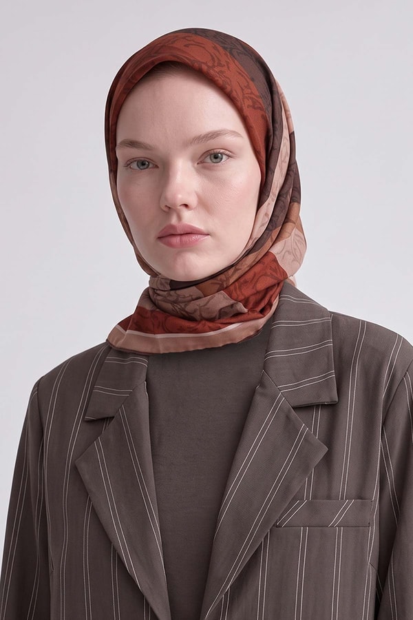 LevidorDal Desenli Royal Eşarp Bordo