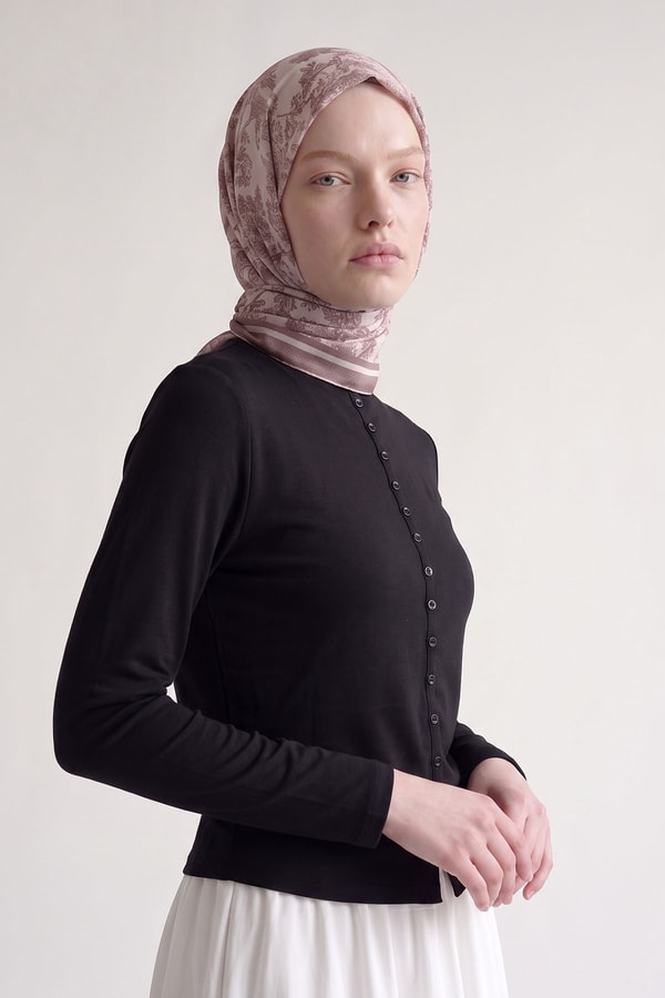 LevidorEflatun Doğa Desen Elya Eşarp