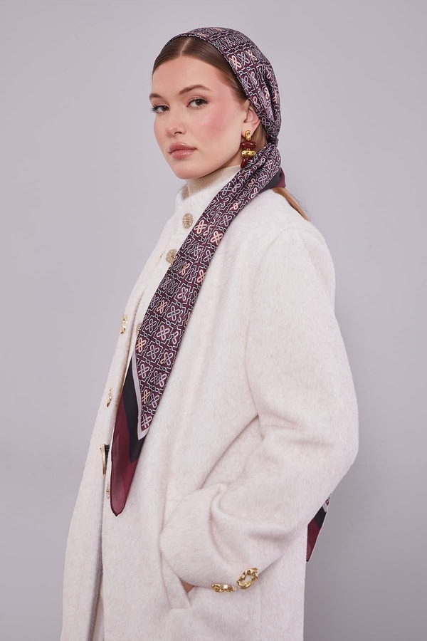 LevidorEkru Gold Aksesuar Detaylı Kürk Kaban