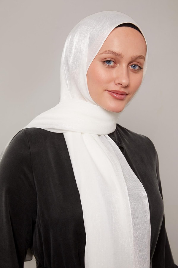 LevidorEkru Kristal Abiye Şal