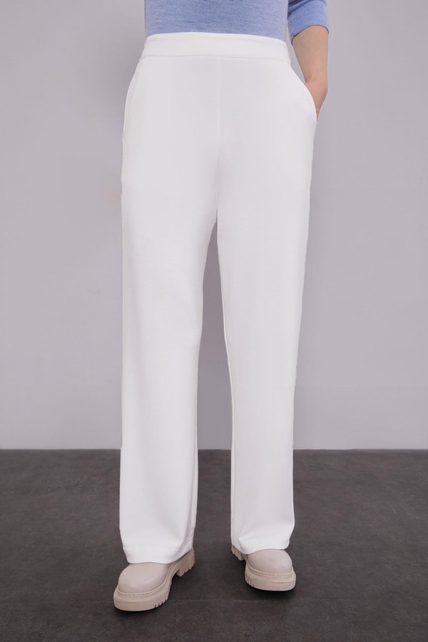 LevidorEkru Kruvaze Kürk Yakalı İkili Takım