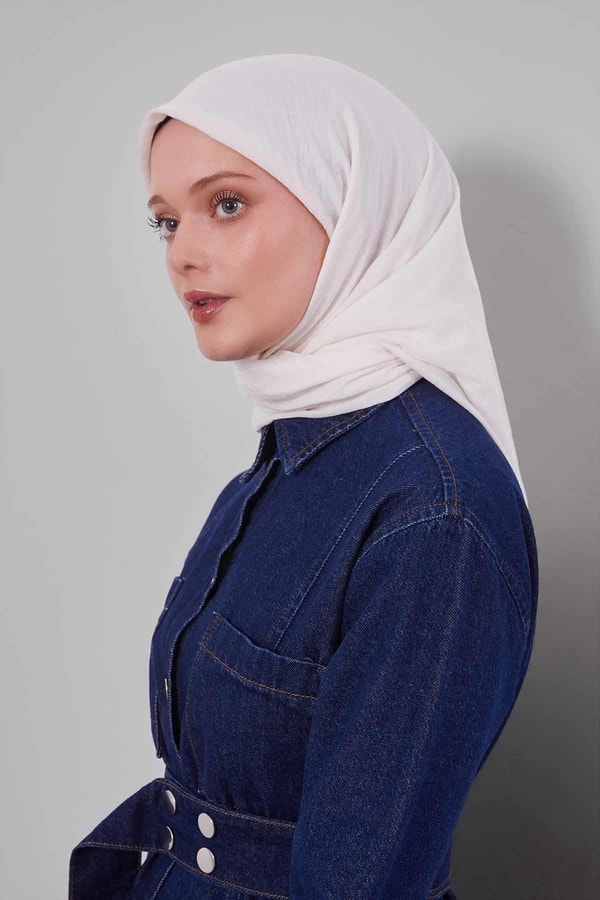 LevidorEkru Lux Pamuk Cazz Eşarp