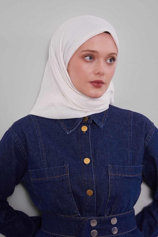 LevidorEkru Lux Pamuk Cazz Eşarp