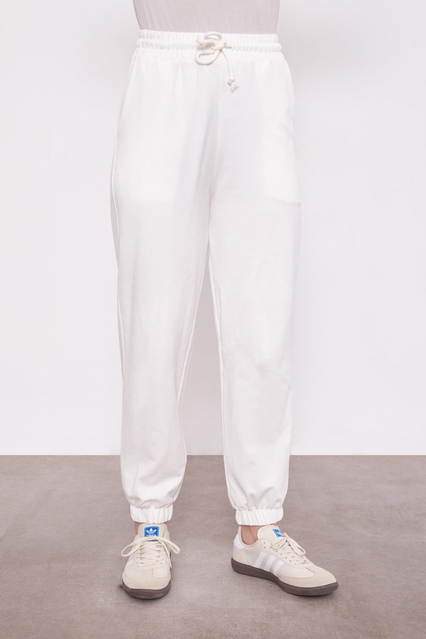 LevidorEkru PANTOLON BELİ LASTİKLİ