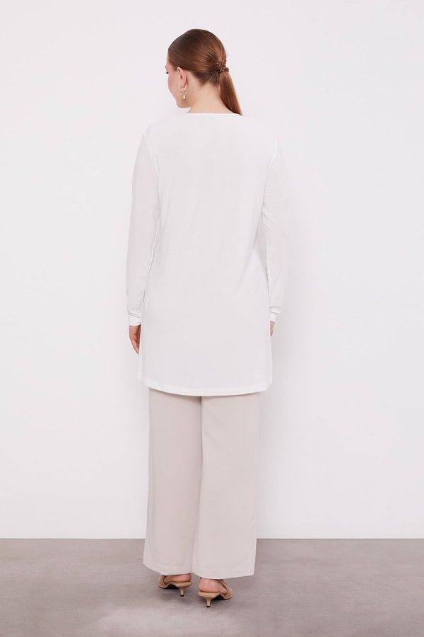 LevidorEkru Uzun Kollu Sandy İçlik