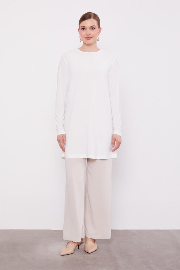 LevidorEkru Uzun Kollu Sandy İçlik