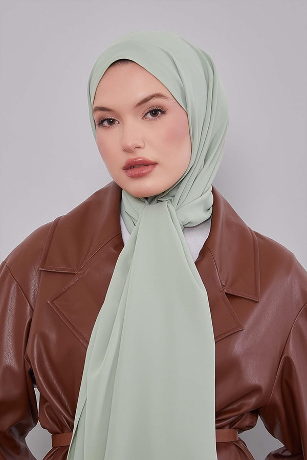 LevidorFıstık Yeşili Dokulu Tensel Şal