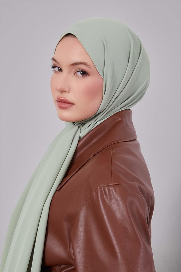 LevidorFıstık Yeşili Dokulu Tensel Şal