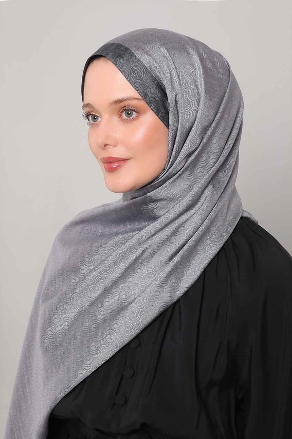 LevidorFüme Halka Desen Monogram Şal