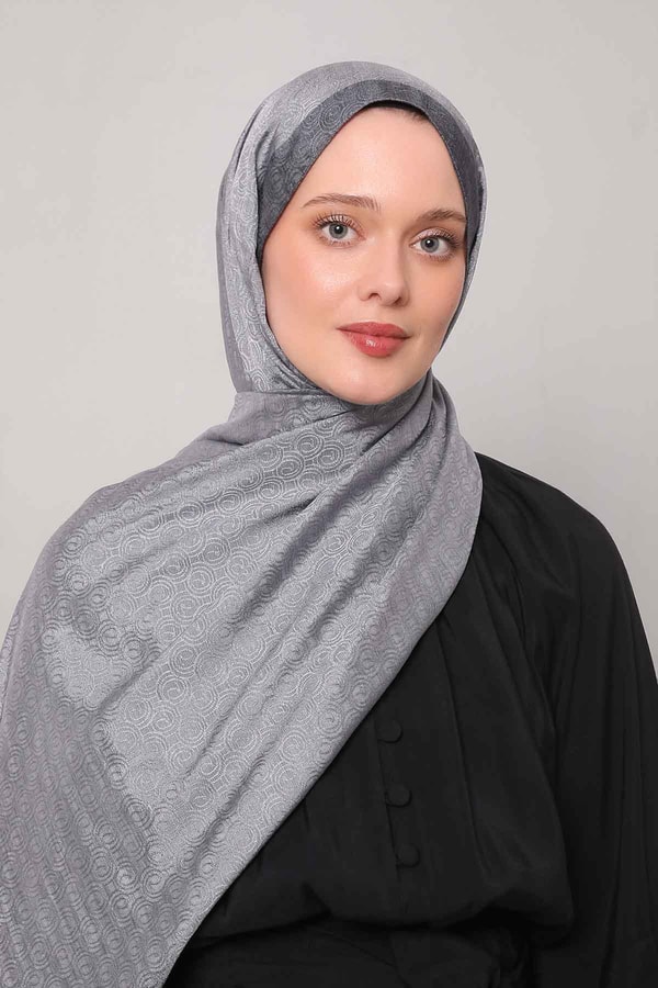 LevidorFüme Halka Desen Monogram Şal