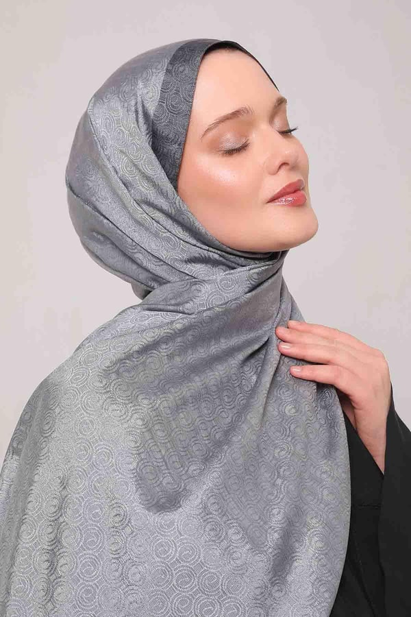 LevidorFüme Halka Desen Monogram Şal