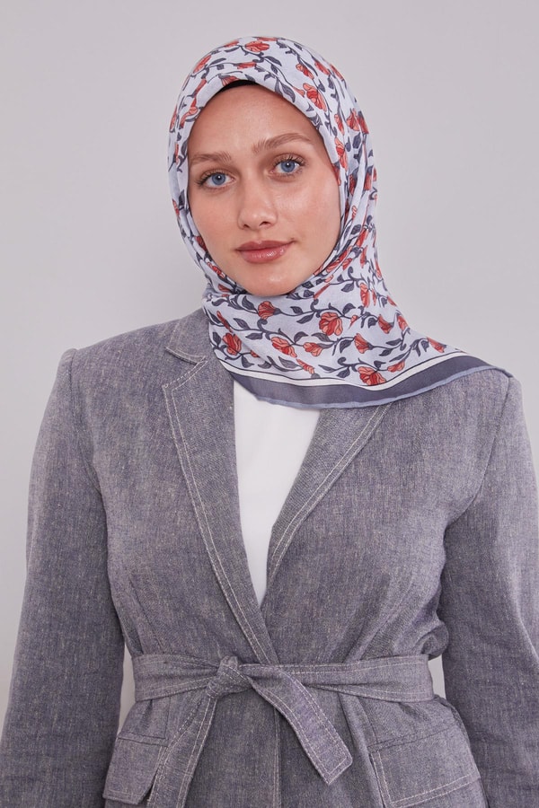 LevidorFüme Sarmaşık Desen Soft Eşarp