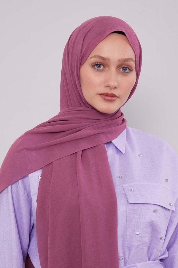 LevidorFuşya Frozen Krep Şal