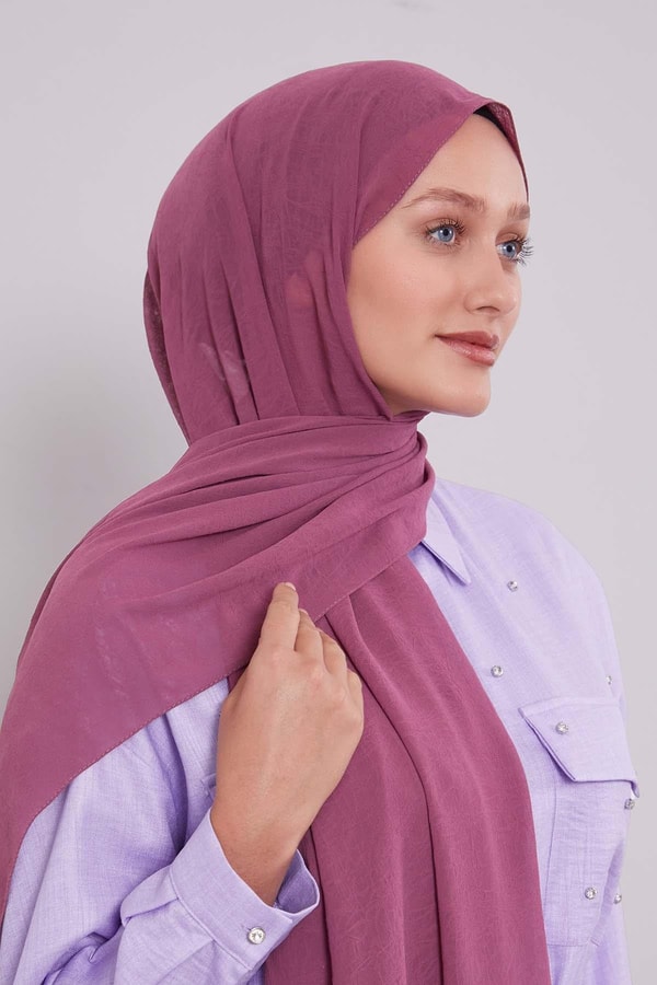 LevidorFuşya Frozen Krep Şal