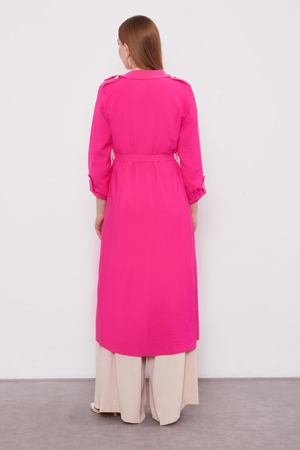 LevidorFuşya Omzu Apoletli Kap