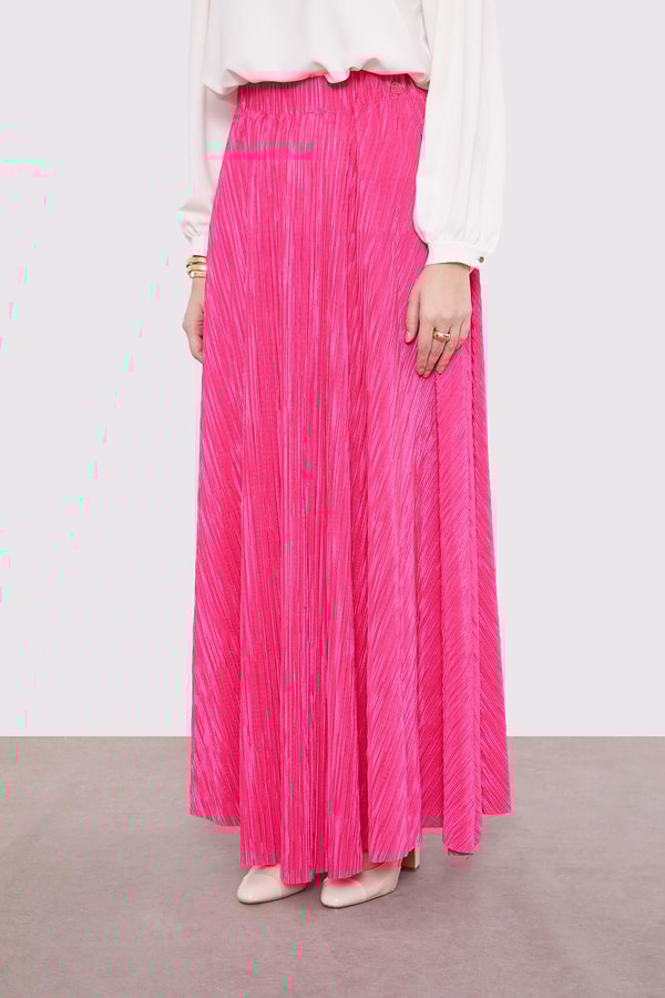 LevidorFuşya Pileli Etek