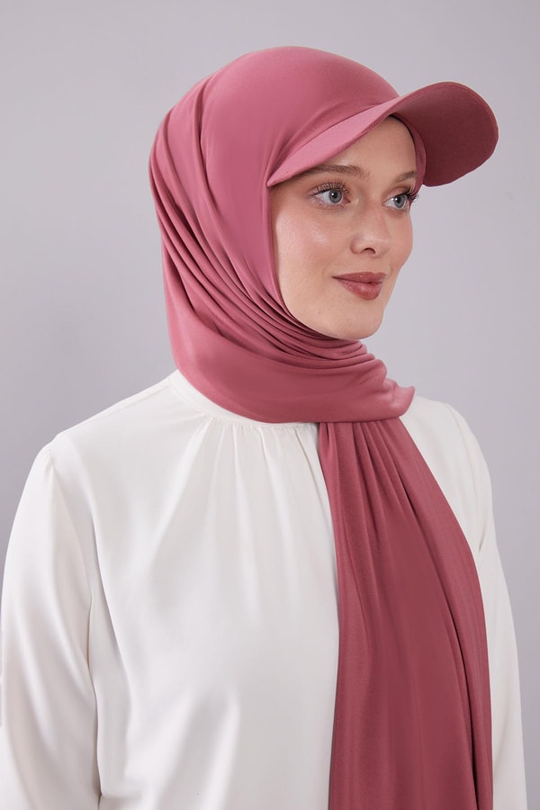 LevidorFuşya Pratik Şapkalı Şal