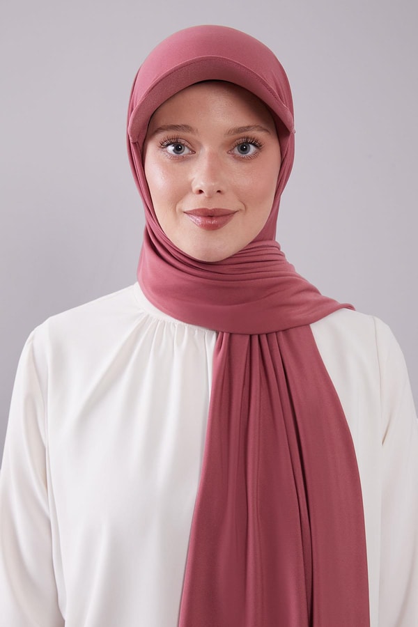 LevidorFuşya Pratik Şapkalı Şal
