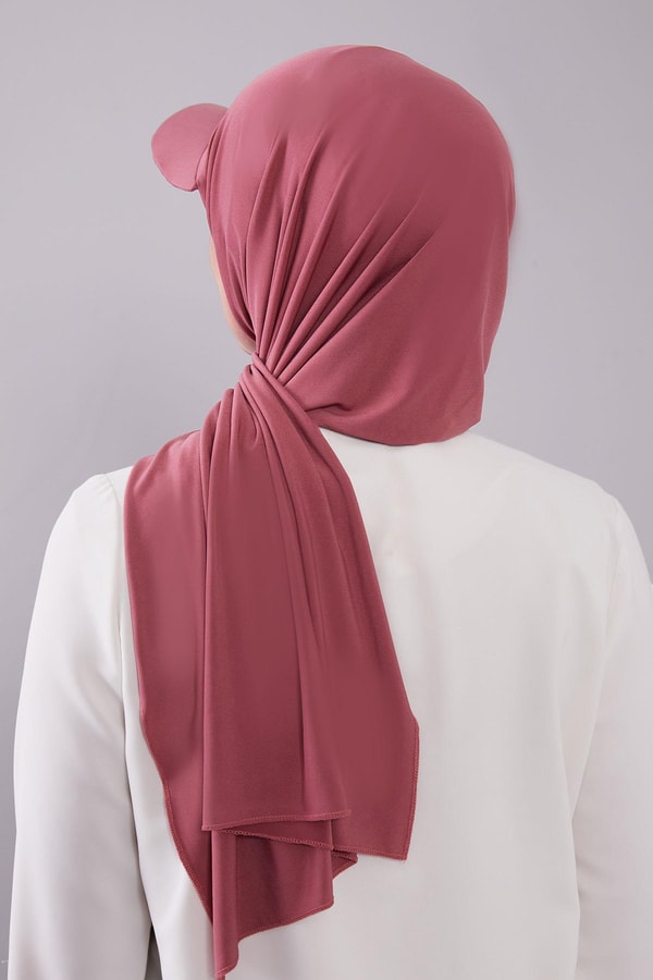 LevidorFuşya Pratik Şapkalı Şal
