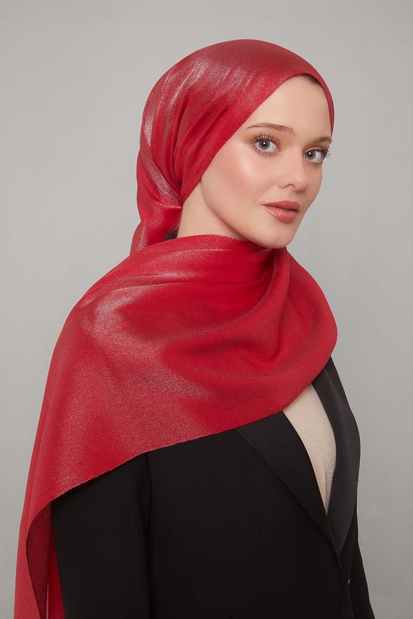 LevidorFuşya Simli Bodrum Şal