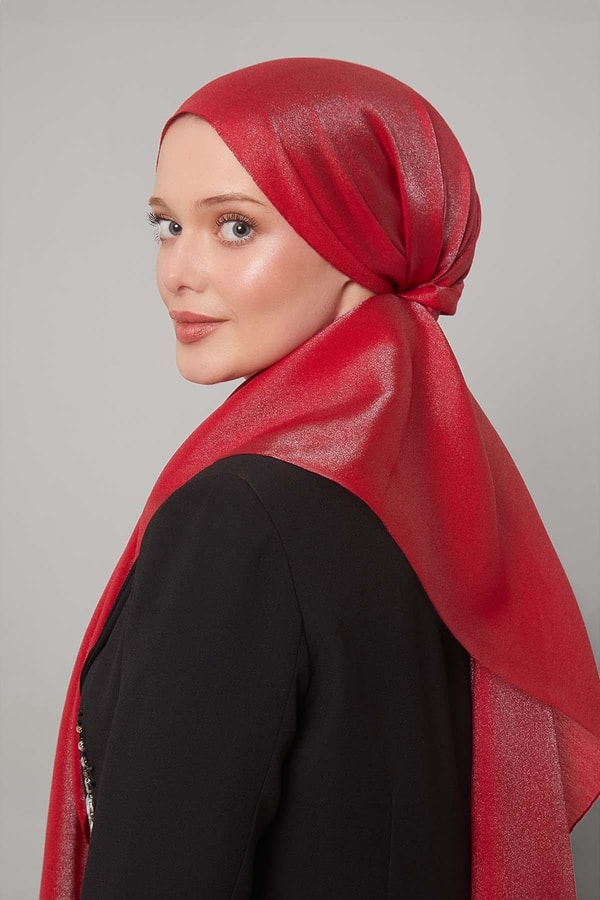 LevidorFuşya Simli Bodrum Şal